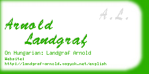 arnold landgraf business card